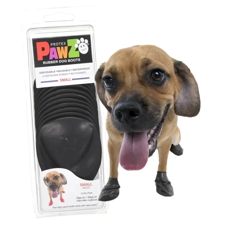 Гумові шкарпетки PAWZ для собак, чорні, розмір S (5,1–6,3 см), 12 шт