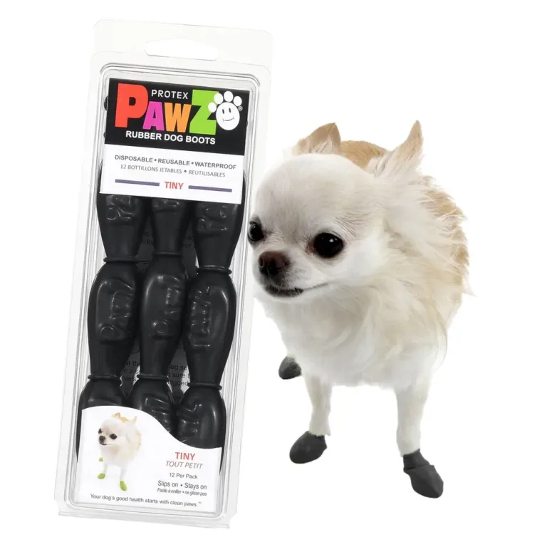 Гумові шкарпетки PAWZ для собак, чорні, розмір Tiny (1,5–2,5 см), 12 шт