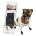 Гумові шкарпетки PAWZ для собак, чорні, розмір XS (3,1–5,1 см), 12 шт
