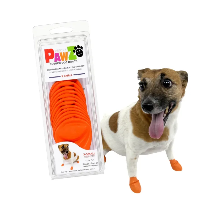 Гумові шкарпетки PAWZ для собак, помаранчеві, розмір XS (3,1–5,1 см), 12 шт