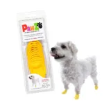Гумові шкарпетки PAWZ для собак, жовті, розмір XXS (2,5–3,8 см), 12 шт