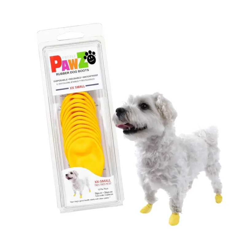 Гумові шкарпетки PAWZ для собак, жовті, розмір XXS (2,5–3,8 см), 12 шт
