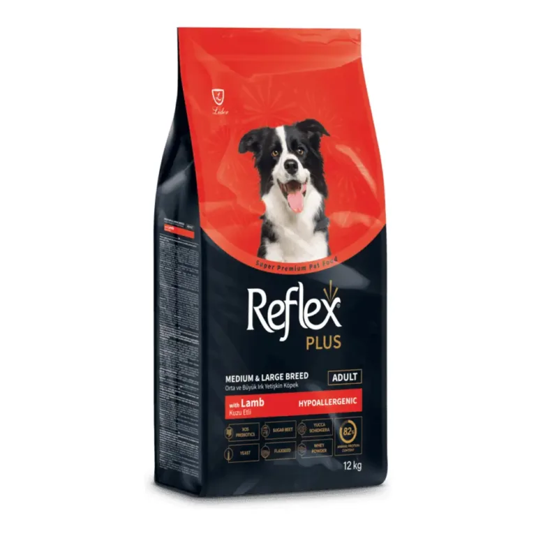 Сухий корм Reflex Plus для дорослих собак середніх та великих порід з ягням, 12 кг