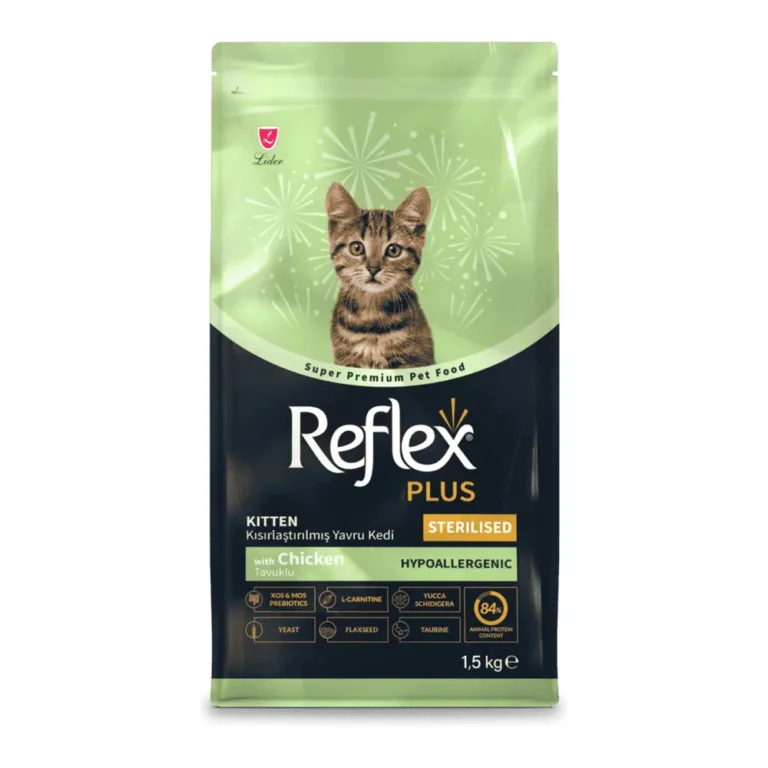 Сухий корм Reflex Plus для стерилізованих кошенят з куркою, 1,5 кг