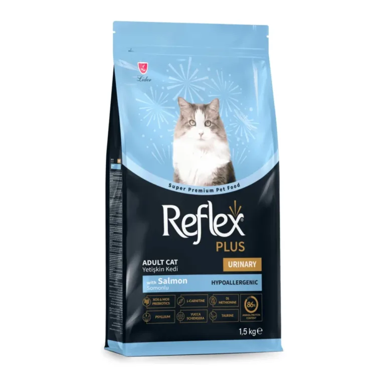 Сухий корм Reflex Plus для дорослих котів з лососем, для здоров'я сечовидільної системи