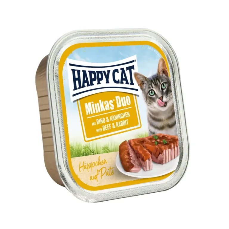 Паштет Happy Cat Duo з яловичиною і кроликом для котів, 100 г