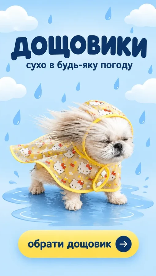 Дощовики для собак — сухо в будь-яку погоду