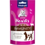 Ласощі Vitakraft Vita Hearts м'які сердечка з яловичиною та бета-глюканами для імунітету котів, 40 г