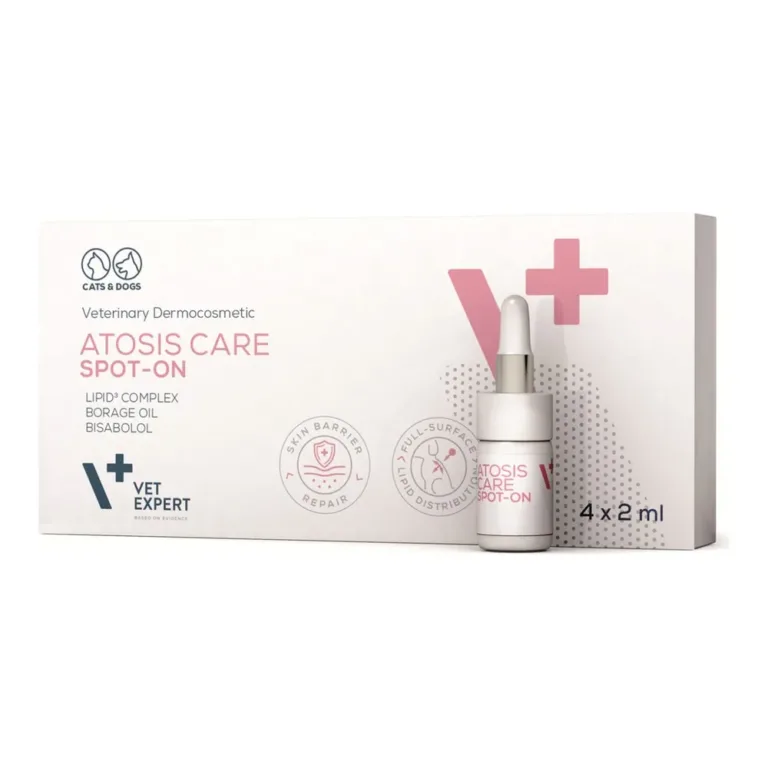 Краплі на холку Vet Expert Atosis Care для собак і котів зі шкірою, схильною до атопії, 4 піпетки по 2 мл