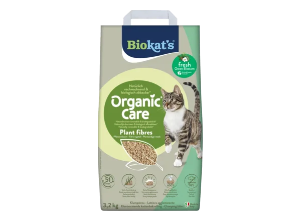 Наповнювач рослинний Biokat's Organic Care Fresh для котячого туалету, з ароматом Green Bl cat litter 3