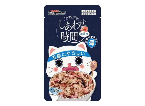 Беззерновий вологий корм для котів CattyMan Happy Time Digestive Health з тунцем і креветк cat wet 2