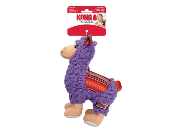 М'яка іграшка для собак KONG Sherps Llama лама з пискавкою, M dog toys 3